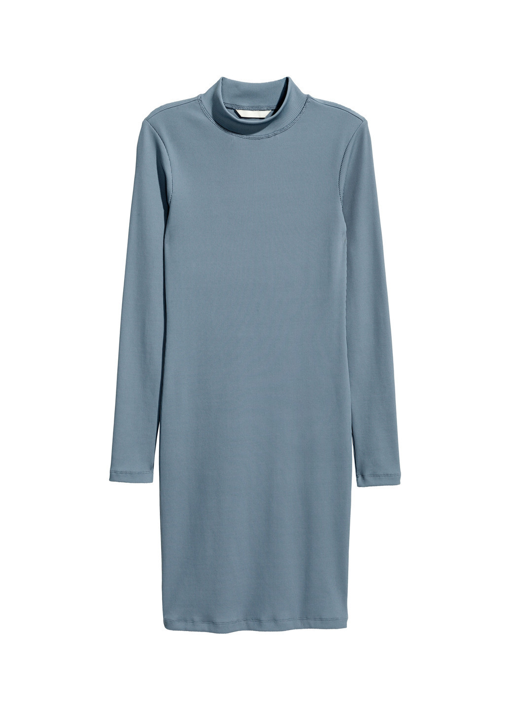 Серо-голубое кэжуал платье платье-водолазка H&M однотонное