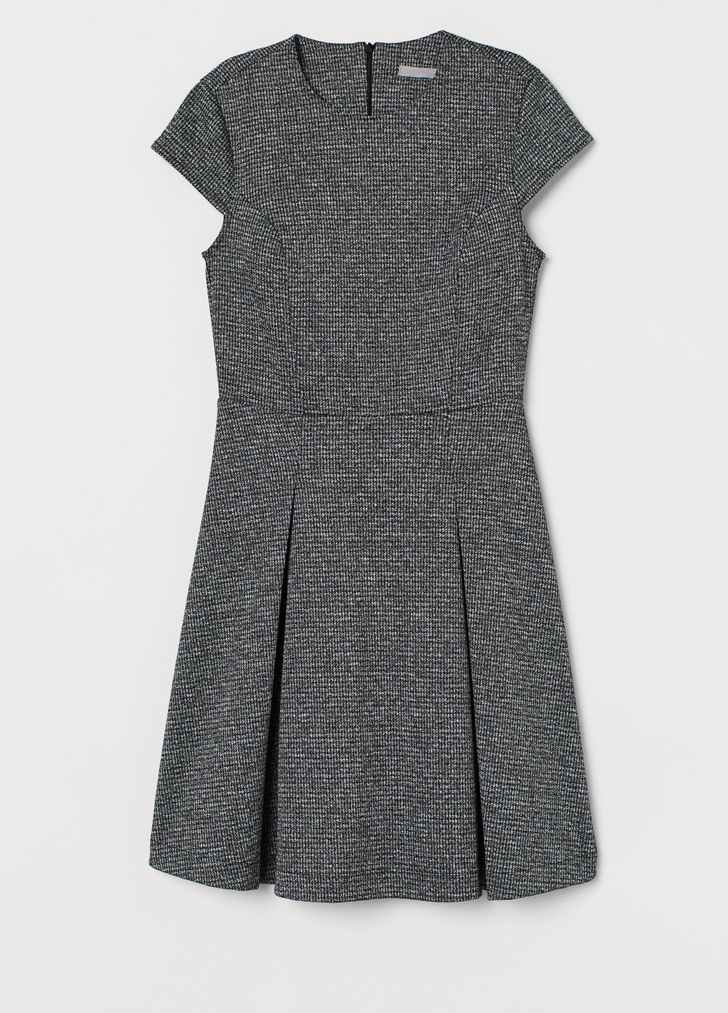 Серое кэжуал платье H&M в клетку