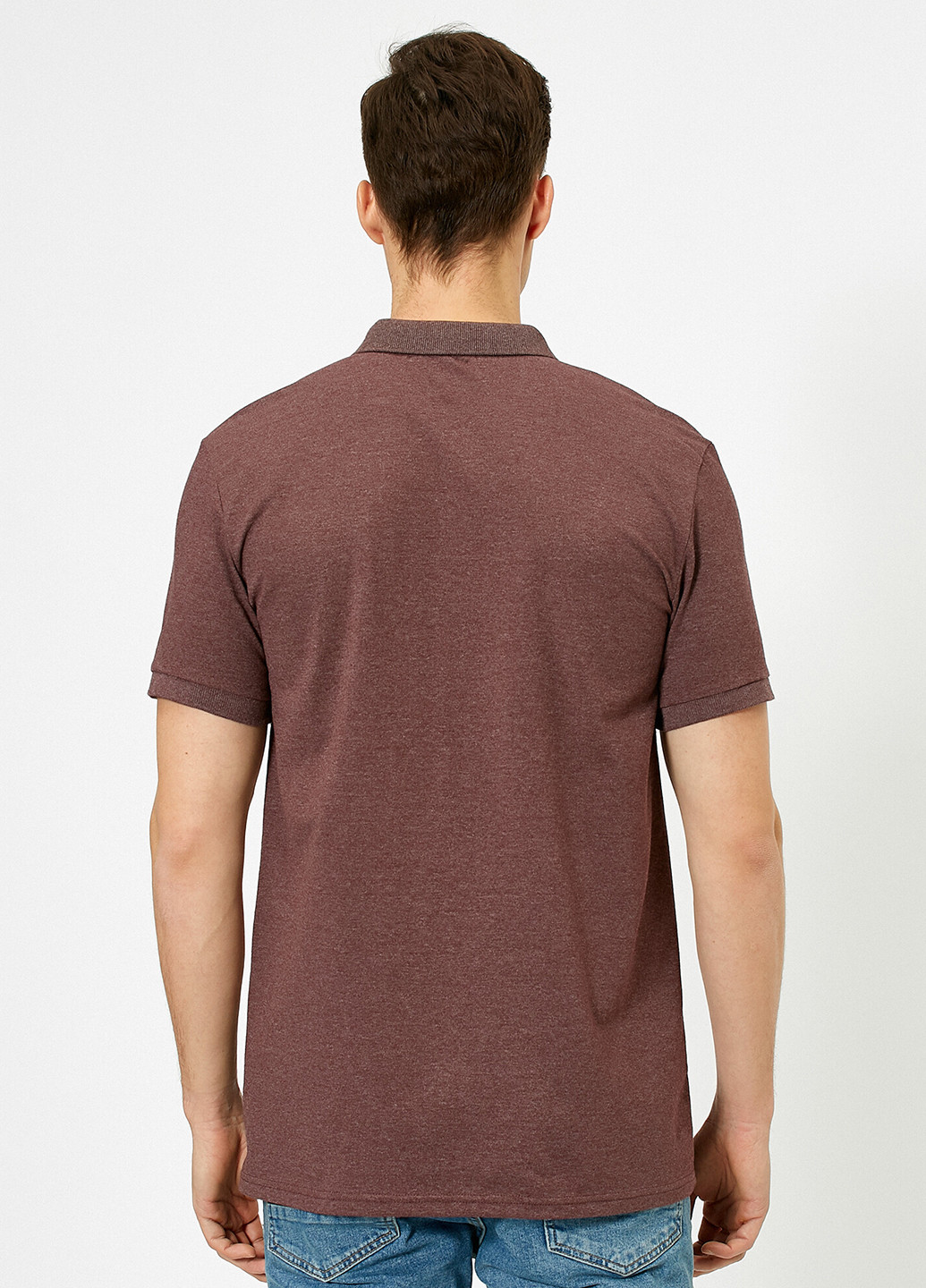 Темно-бордовая футболка-поло для мужчин KOTON