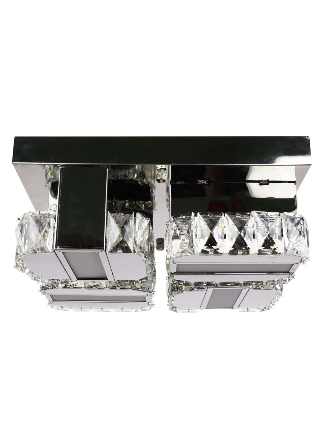 Люстра потолочная хрустальная LED с пультом C2060/350 Хром 14х33х33 см. Sunnysky (253629357)