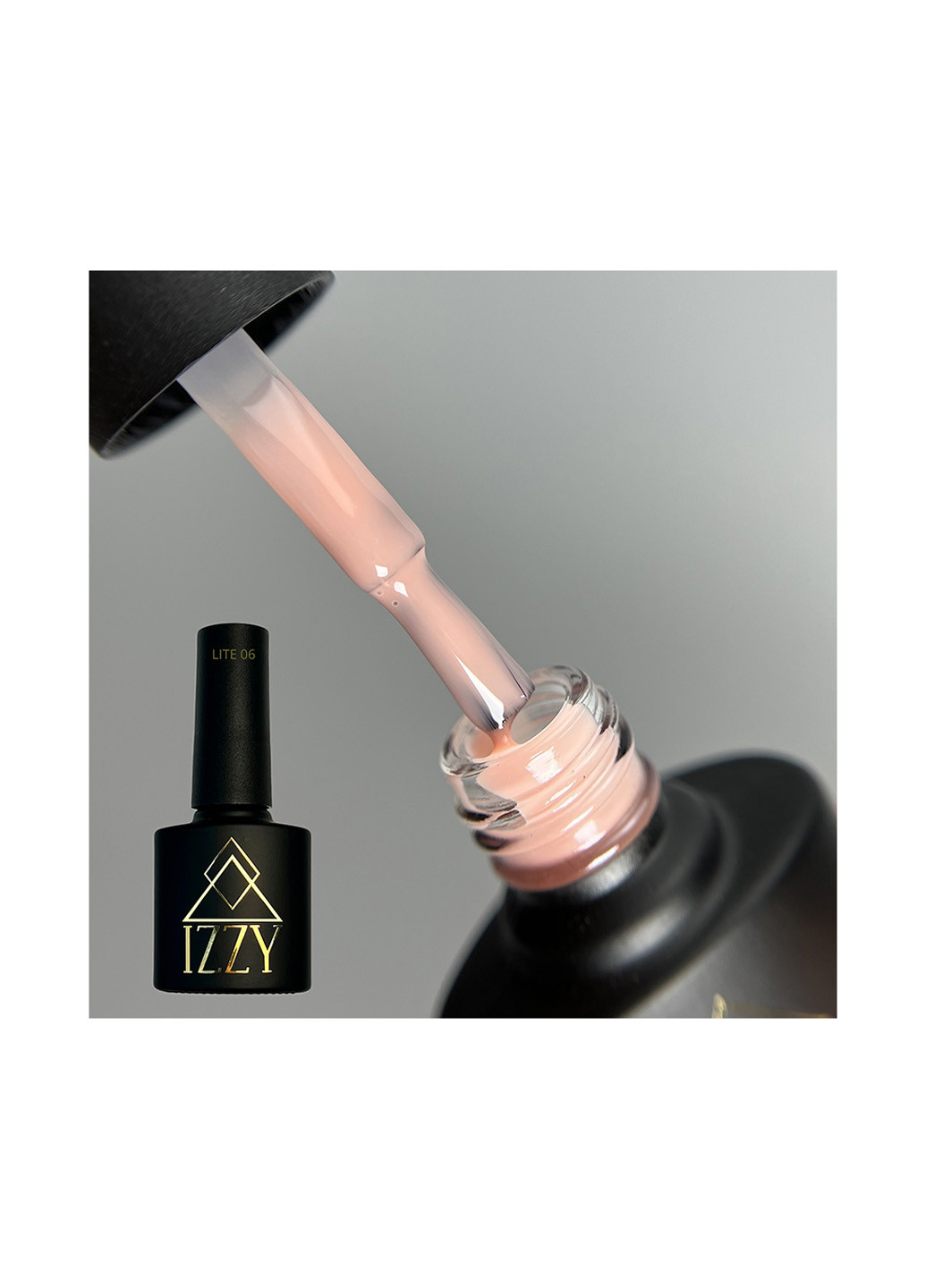 Гель-лак ніжного персикового камуфлюючого кольору Gel Polish Lite 06, 10 г Izzy (363030644)
