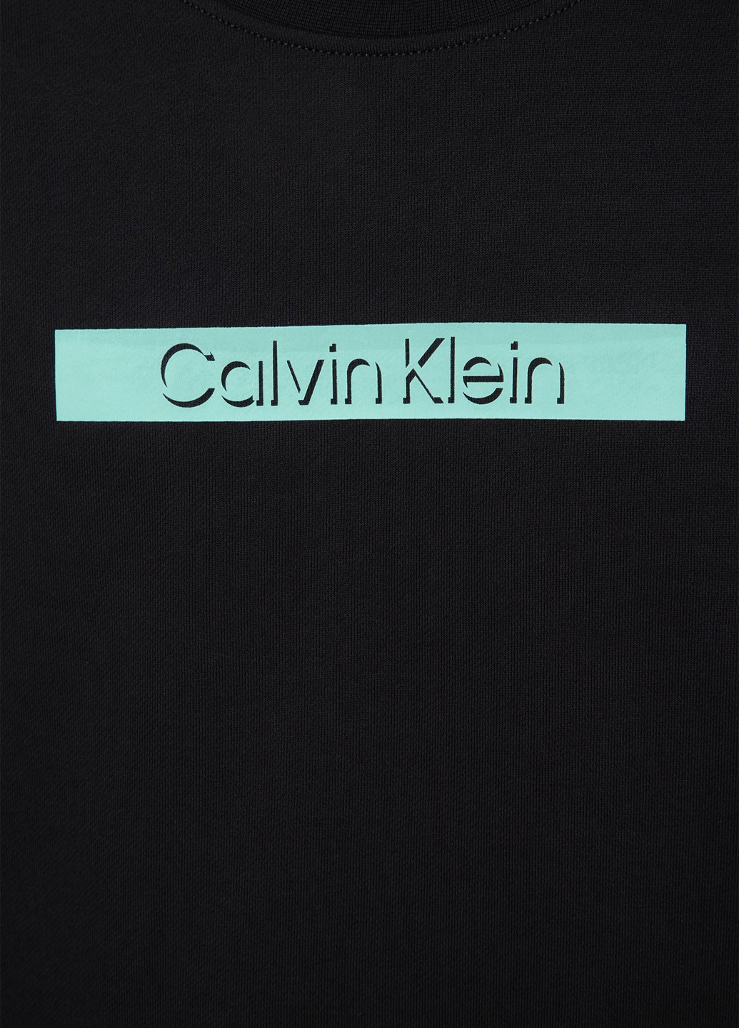 Черный свитшот Calvin Klein логотип без декора (366438677)
