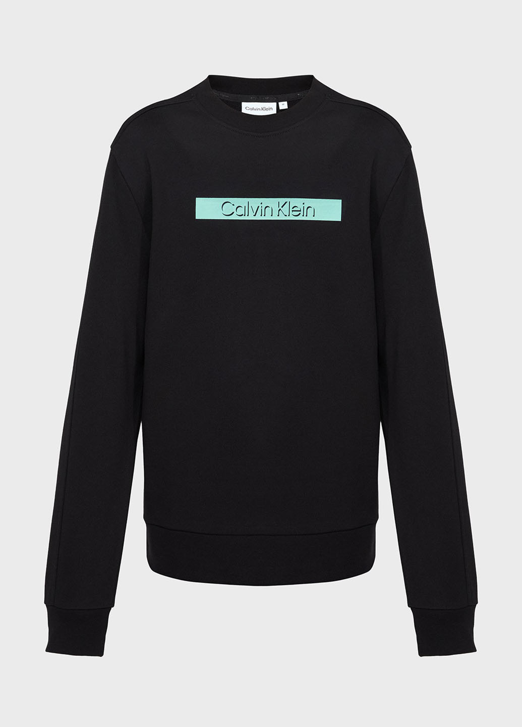 Черный свитшот Calvin Klein логотип без декора (366438677)