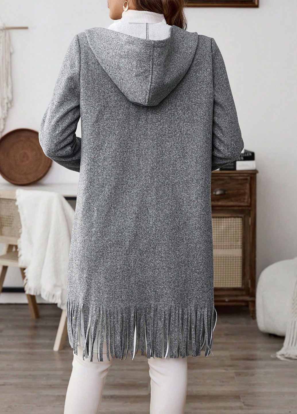 Серый демисезонный кардиган SHEIN