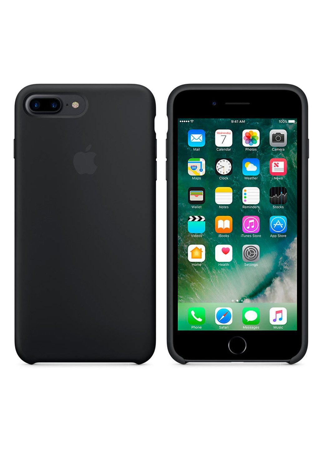 Чохол Silicone case for iPhone 8 Plus / 7 Plus black Apple (98445825)