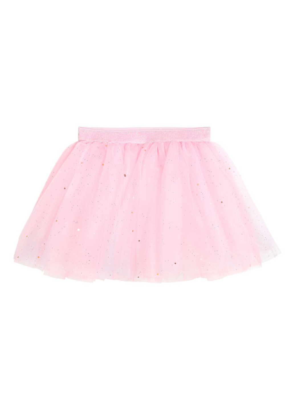 Розовая однотонная юбка H&M клешированная