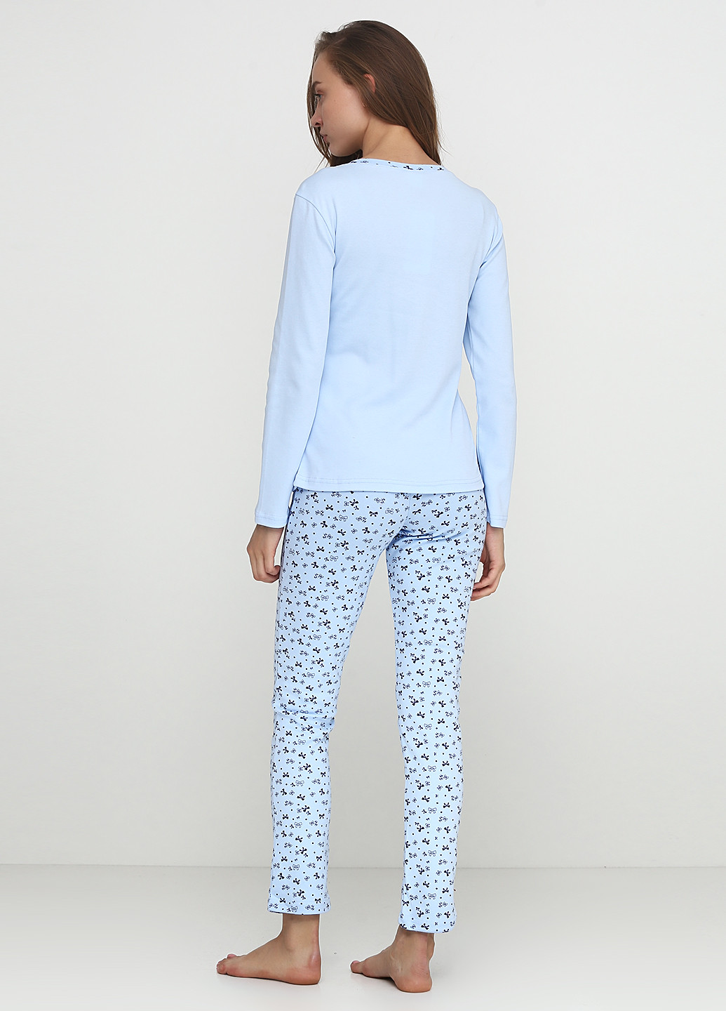 Голубая всесезон пижама (лонгслив, брюки) Bahar