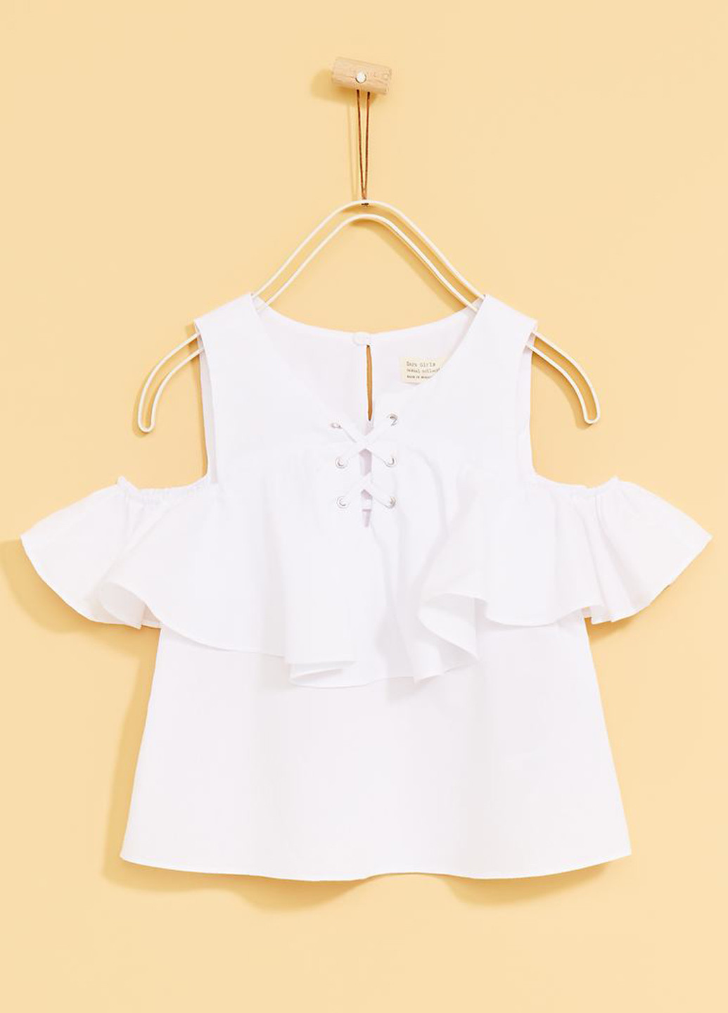 Белая однотонная блузка без рукава Zara летняя