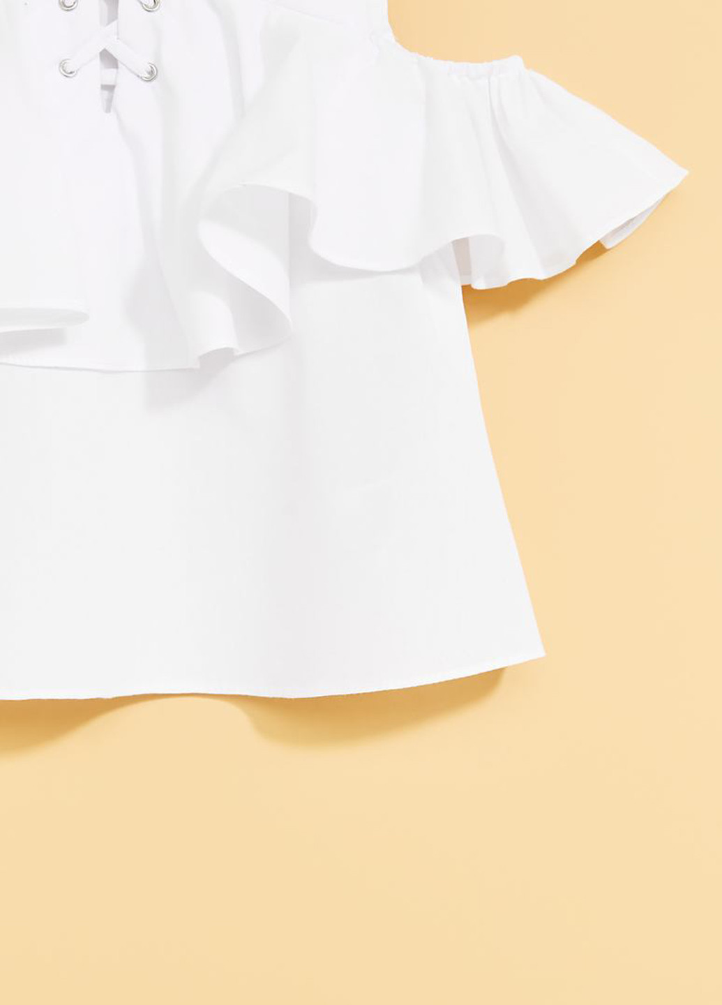 Белая однотонная блузка без рукава Zara летняя