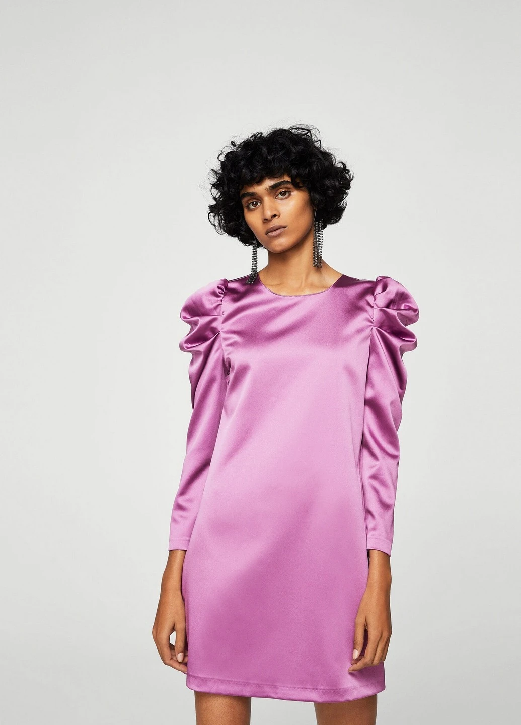 Фіолетова кежуал сукня Mango однотонна