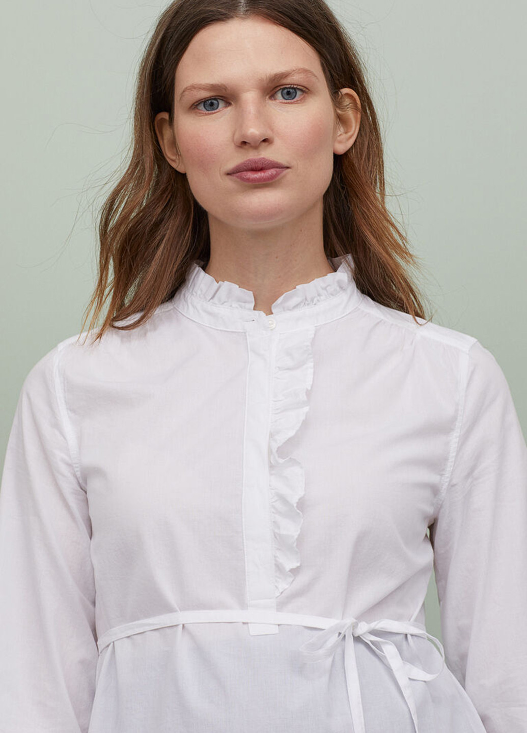 Біла демісезонна блуза для вагітних H&M