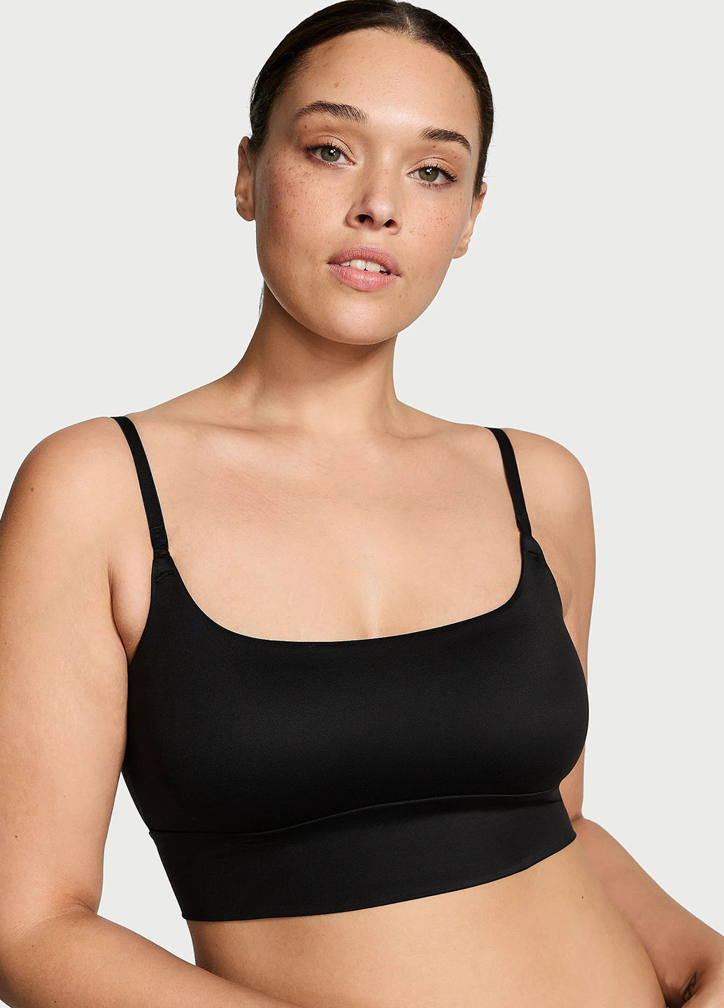 Чёрный топ бюстгальтер Victoria's Secret без косточек полиамид