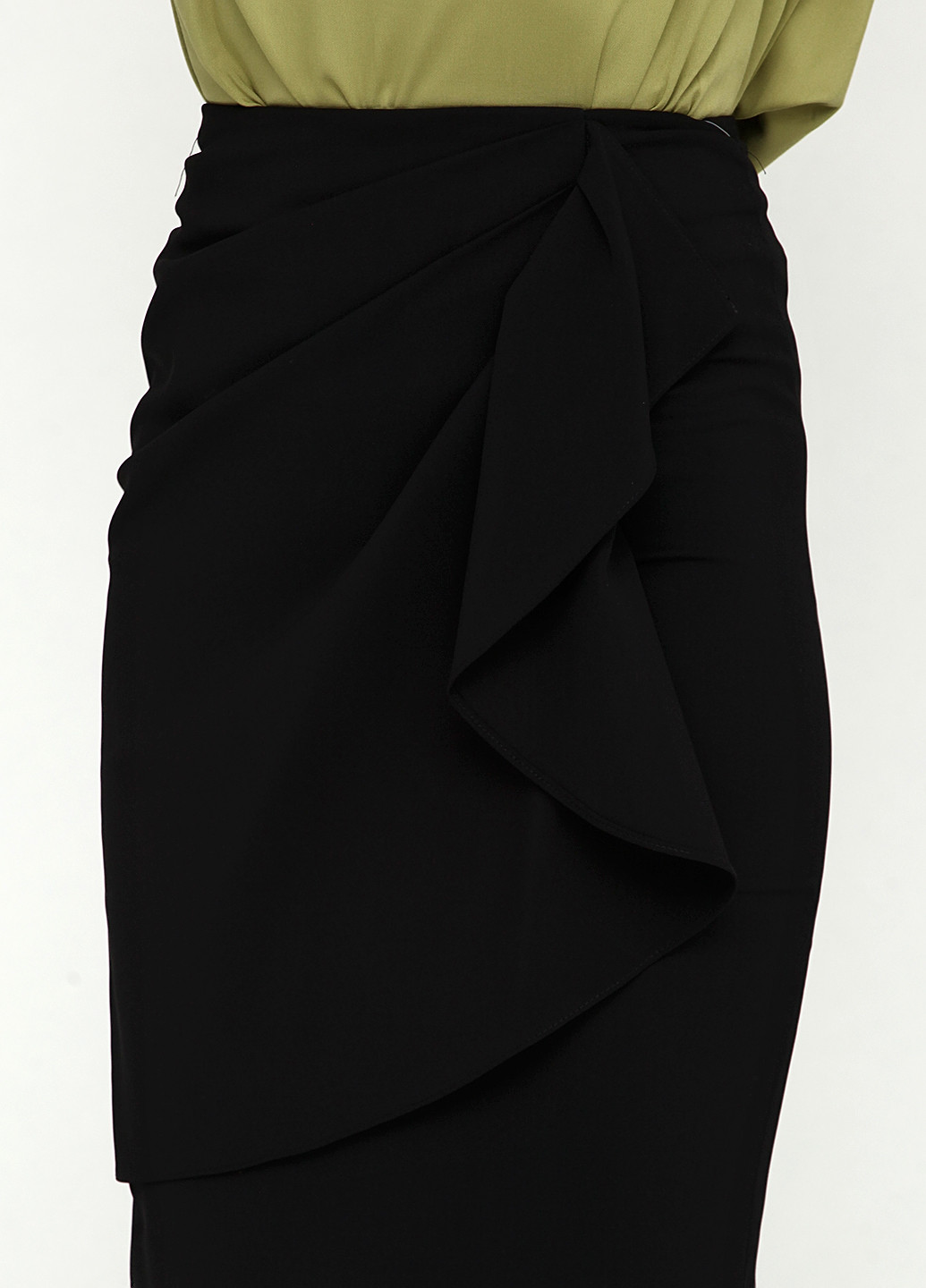 Черная кэжуал однотонная юбка Stefanie L карандаш