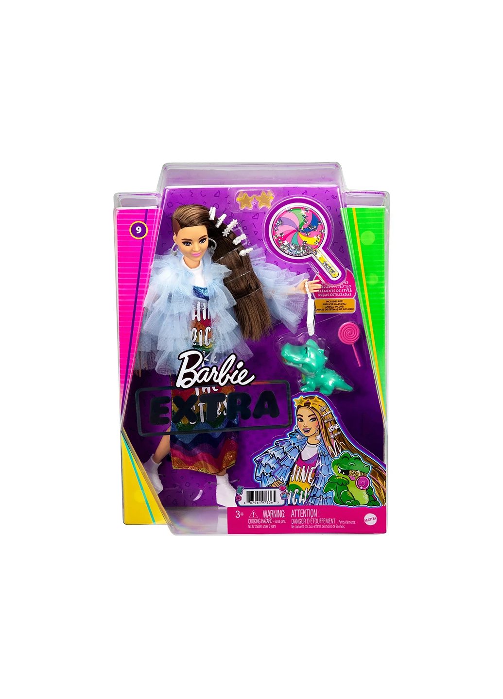 Лялька "Екстра" у довгій райдужній сукні Barbie GYJ78 (255292173)