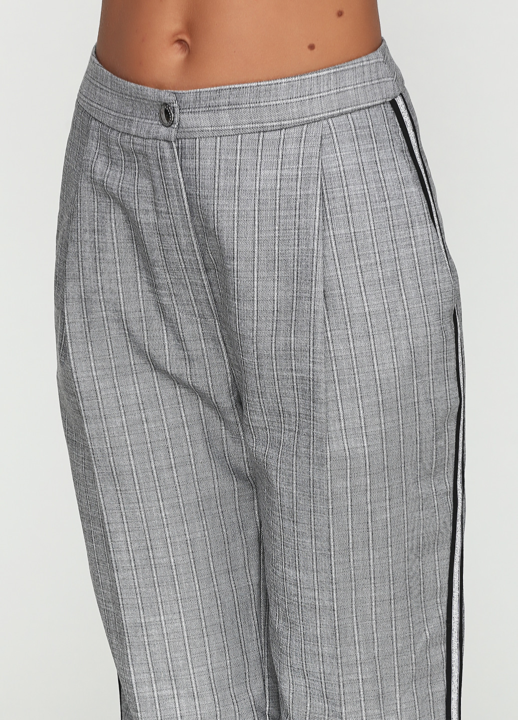 Костюм (блуза, брюки) Dzyn Line брючный геометрический серый кэжуал