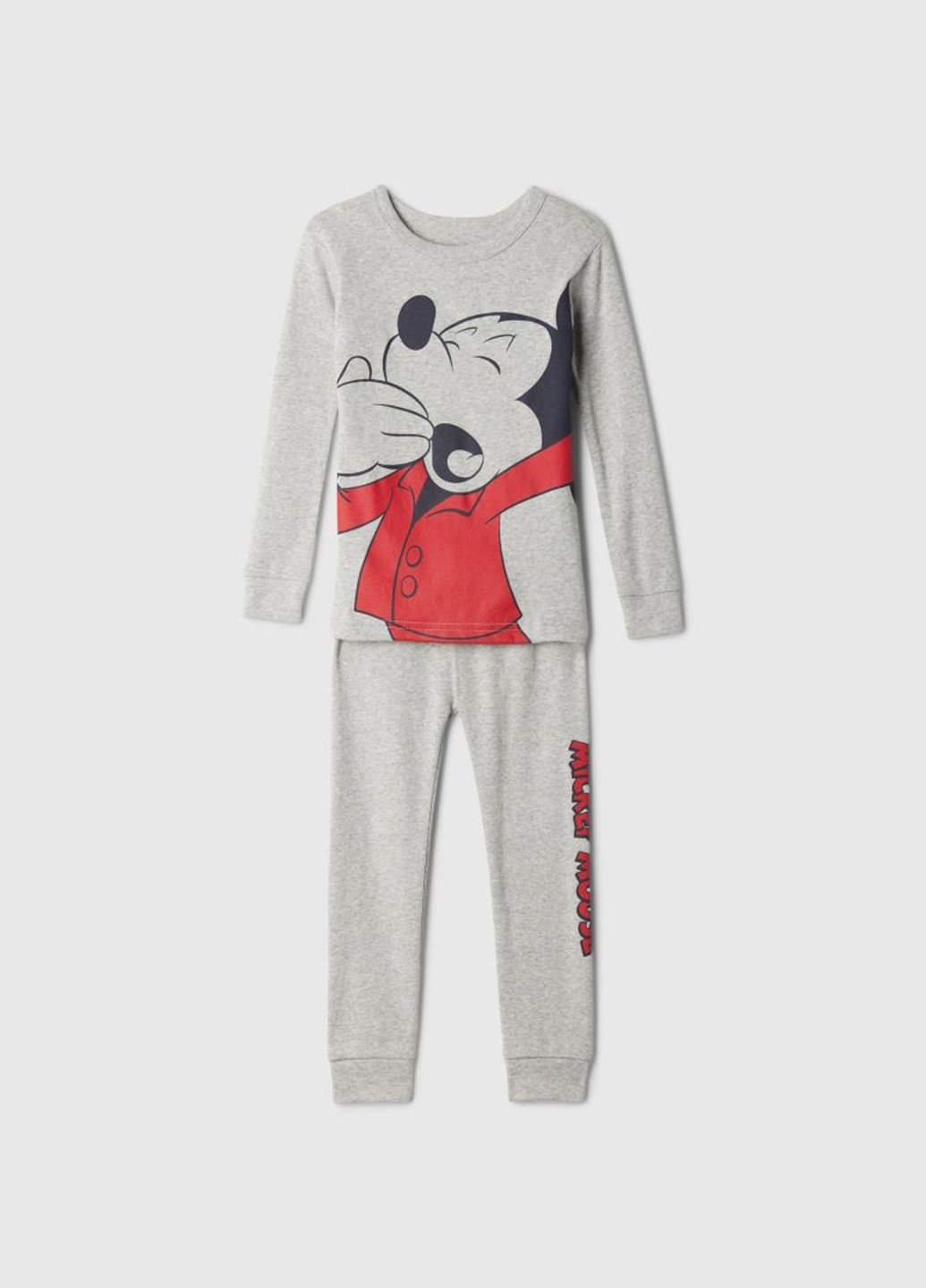 Серая всесезон пижама (лонгслив, брюки) лонгслив + брюки Gap