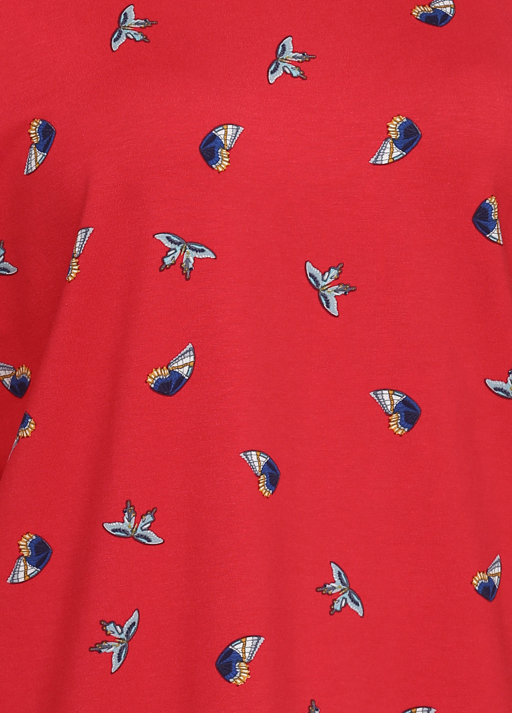 Свитшот Diyamor - Прямой крой бабочки красный кэжуал - (149949610)
