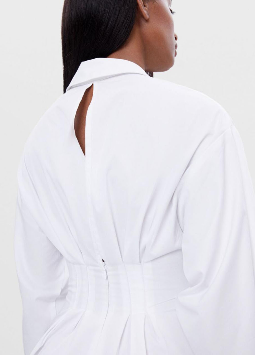 Белое кэжуал платье рубашка No Brand однотонное