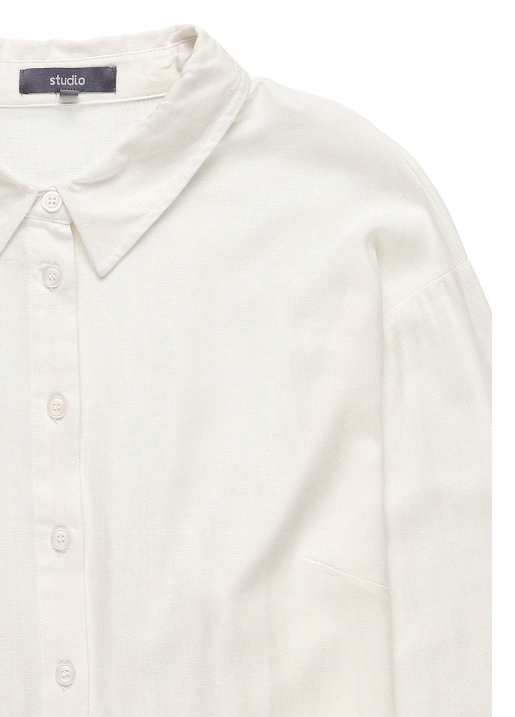 Белая кэжуал рубашка однотонная Studio