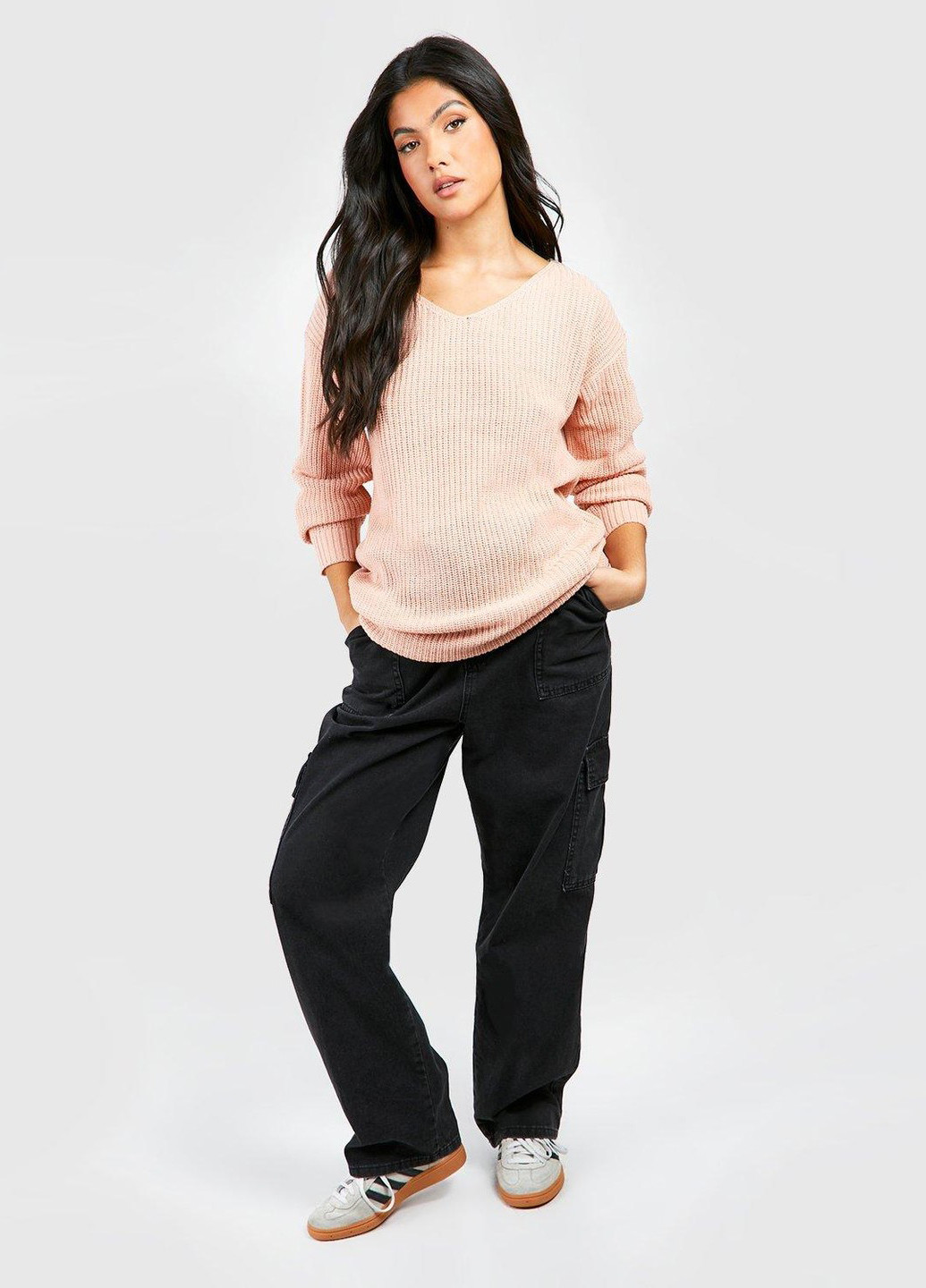 Пудровый демисезонный пуловер для беременных пуловер Boohoo