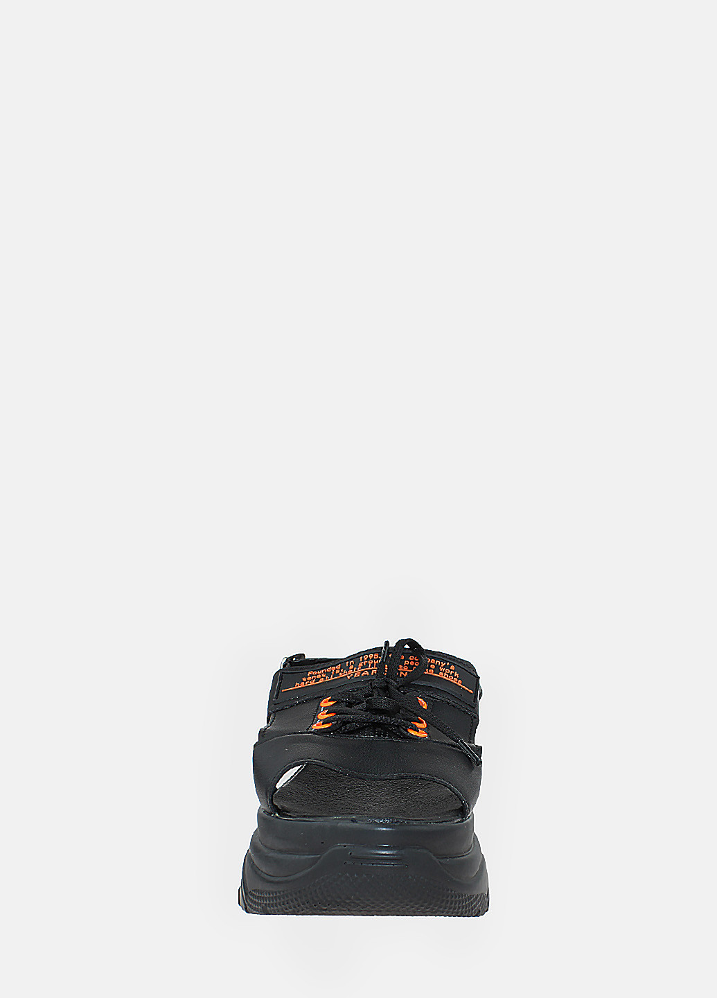 Черные босоножки re2624-1 черный-оранжевый El passo