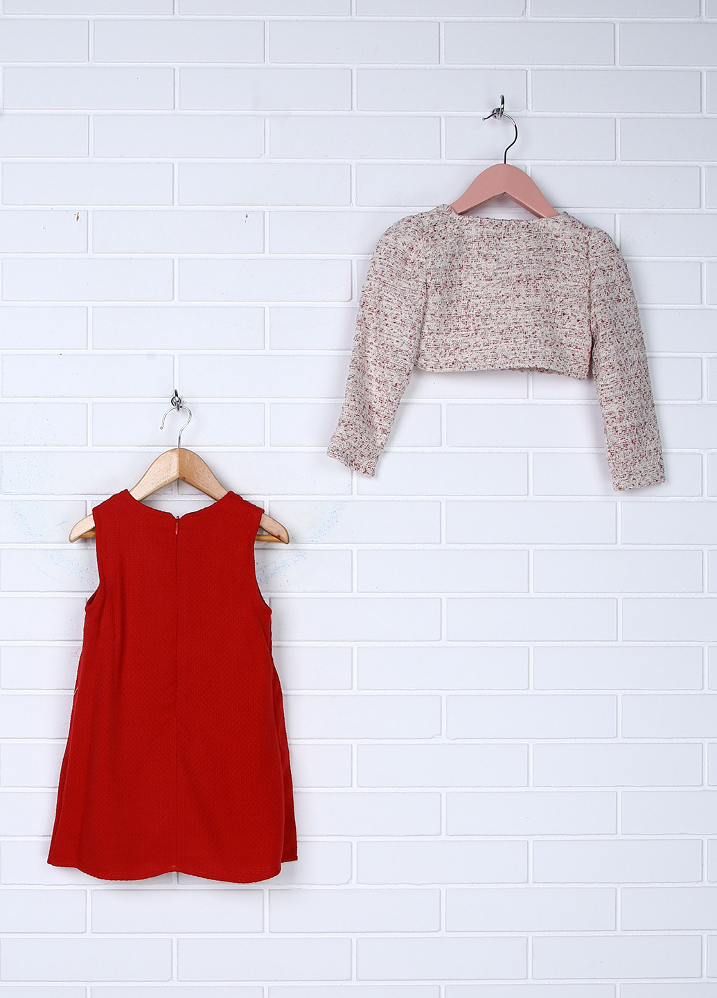 Красный демисезонный комплект (платье, болеро) Asil Lady