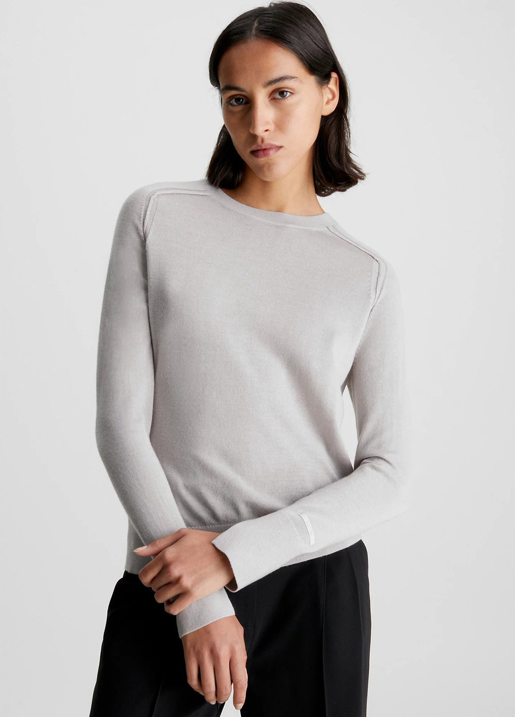 Светло-серый зимний джемпер джемпер Calvin Klein