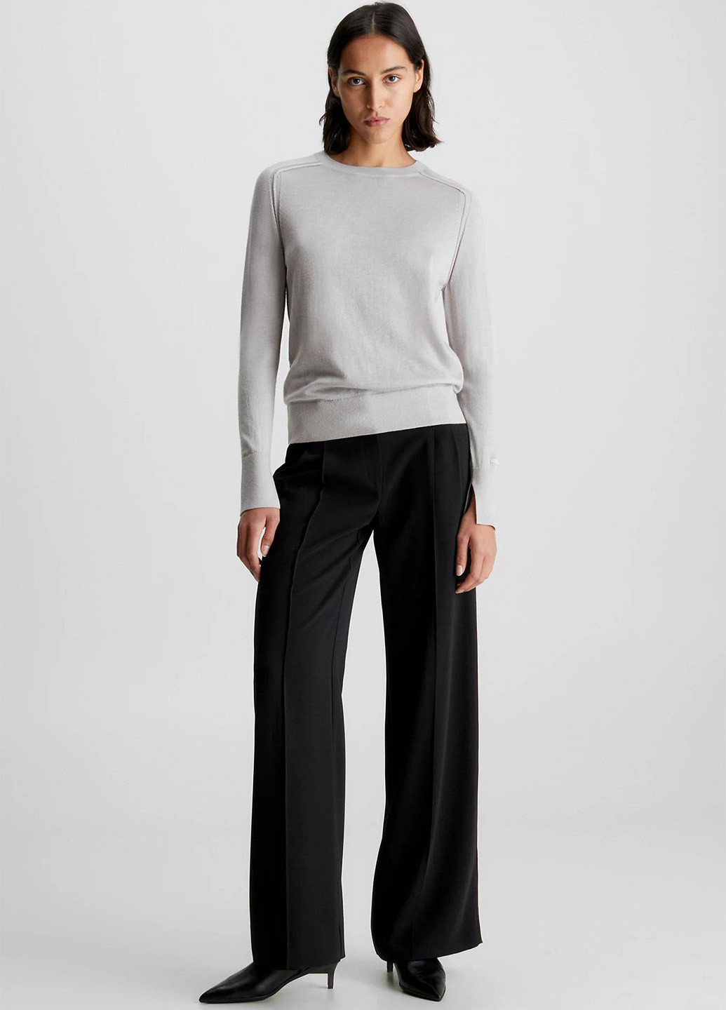 Светло-серый зимний джемпер джемпер Calvin Klein