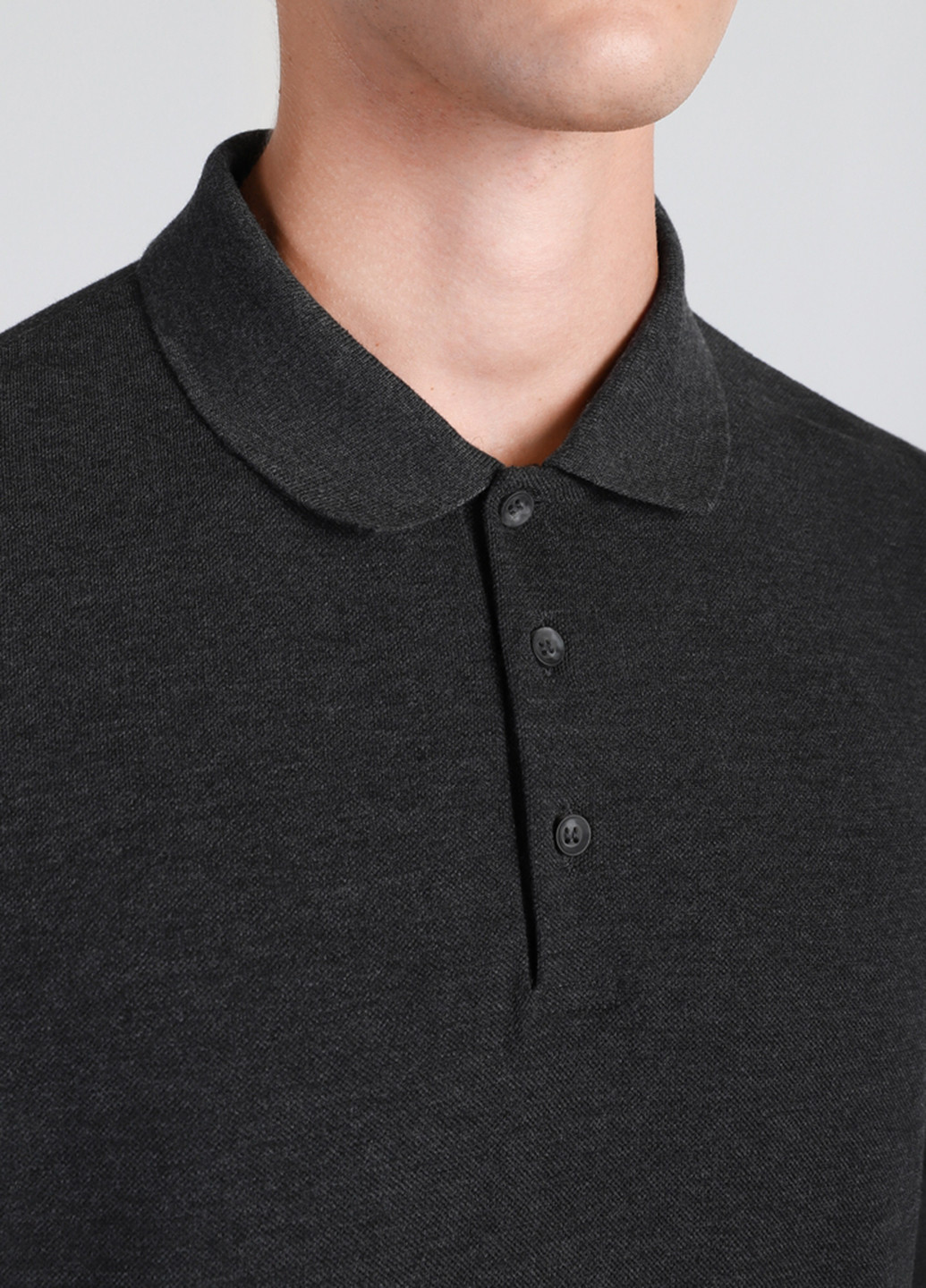 Темно-серая футболка-поло для мужчин Promin меланжевая