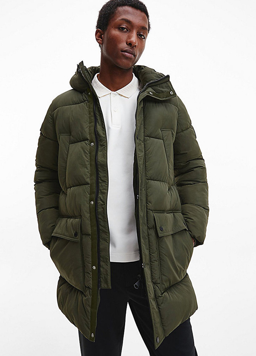 Оливкова зимня куртка Calvin Klein