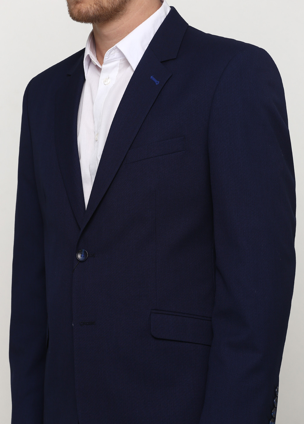 Темно-синий демисезонный костюм (пиджак, брюки) брючный Federico Cavallini