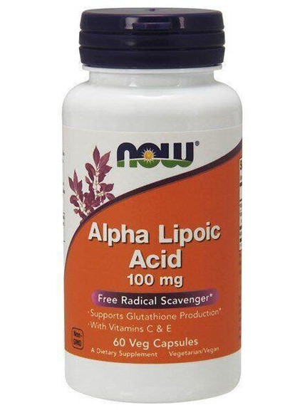Alpha Lipoic Acid 100 мг - 60 веган кап Now Foods (251115994)