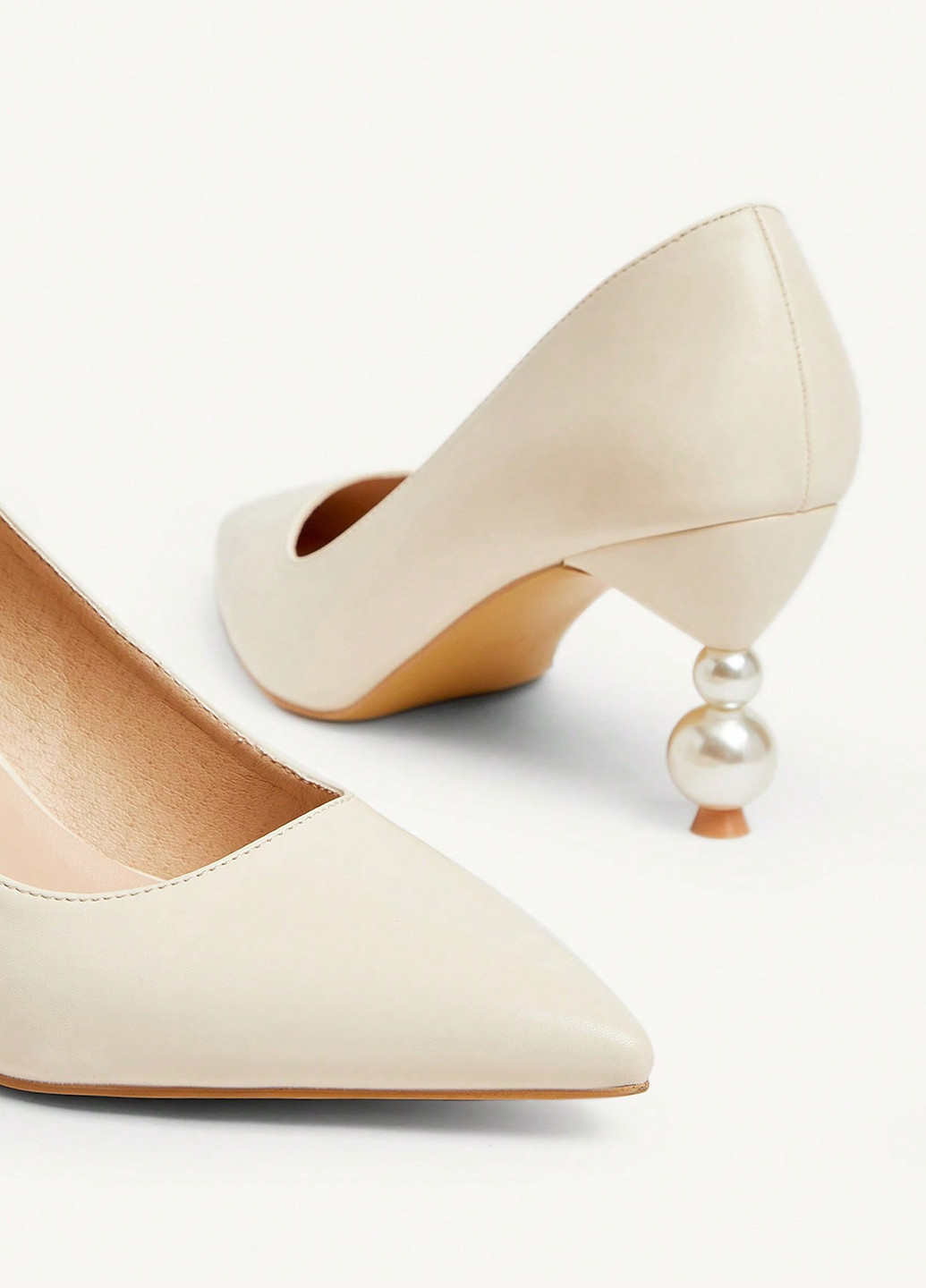 SHEIN Туфлі туфлі-човники молочний з штучна шкіра, поліуретан, китай — демісезон (365220710)