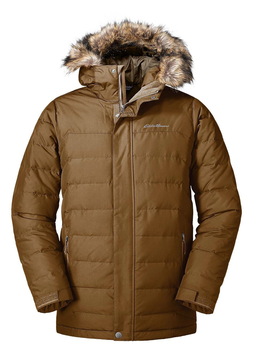 Коричневый зимний Пуховик Eddie Bauer