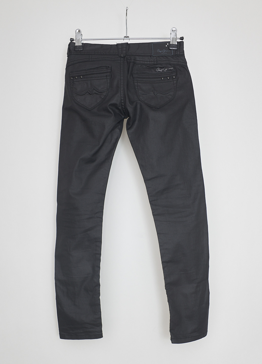 Черные демисезонные со средней талией джинсы Pepe Jeans