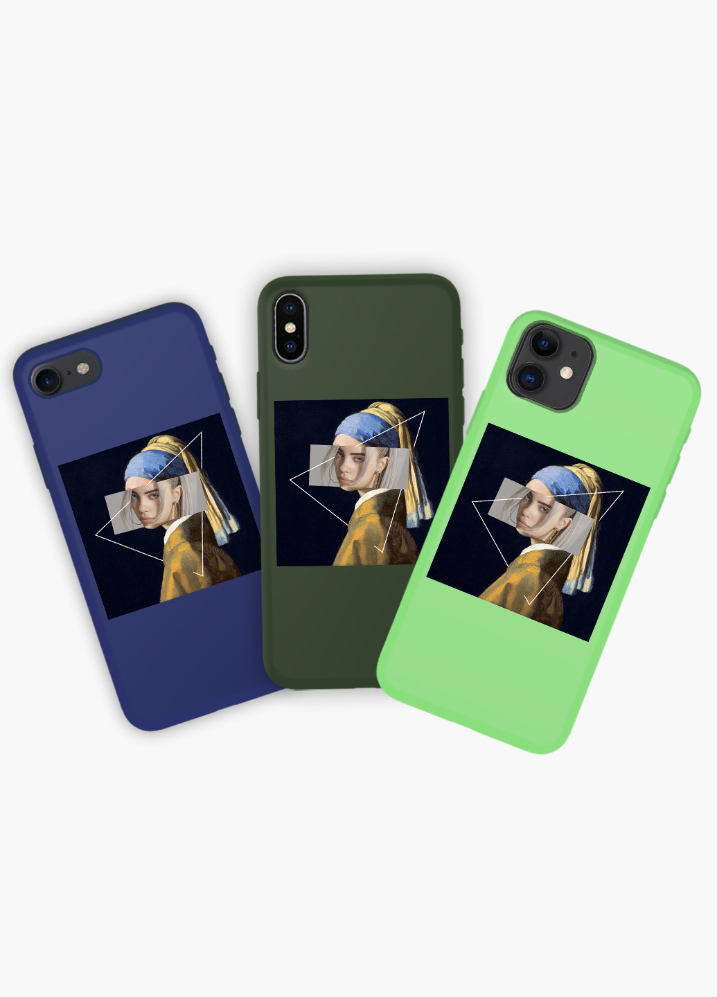 Чехол силиконовый Apple Iphone X Билли Айлиш Ренессанс (Billie Eilish Renaissance) Белый (6129-1206) MobiPrint (219347622)