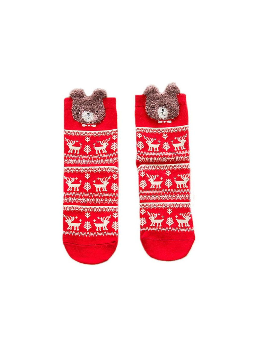 Шкарпетки No Brand новорічні червоні повсякденні