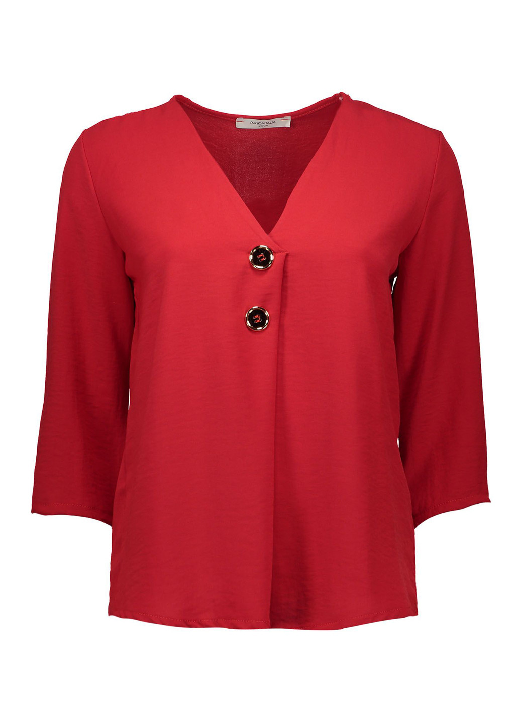 Красная демисезонная блуза с длинным рукавом Piazza Italia