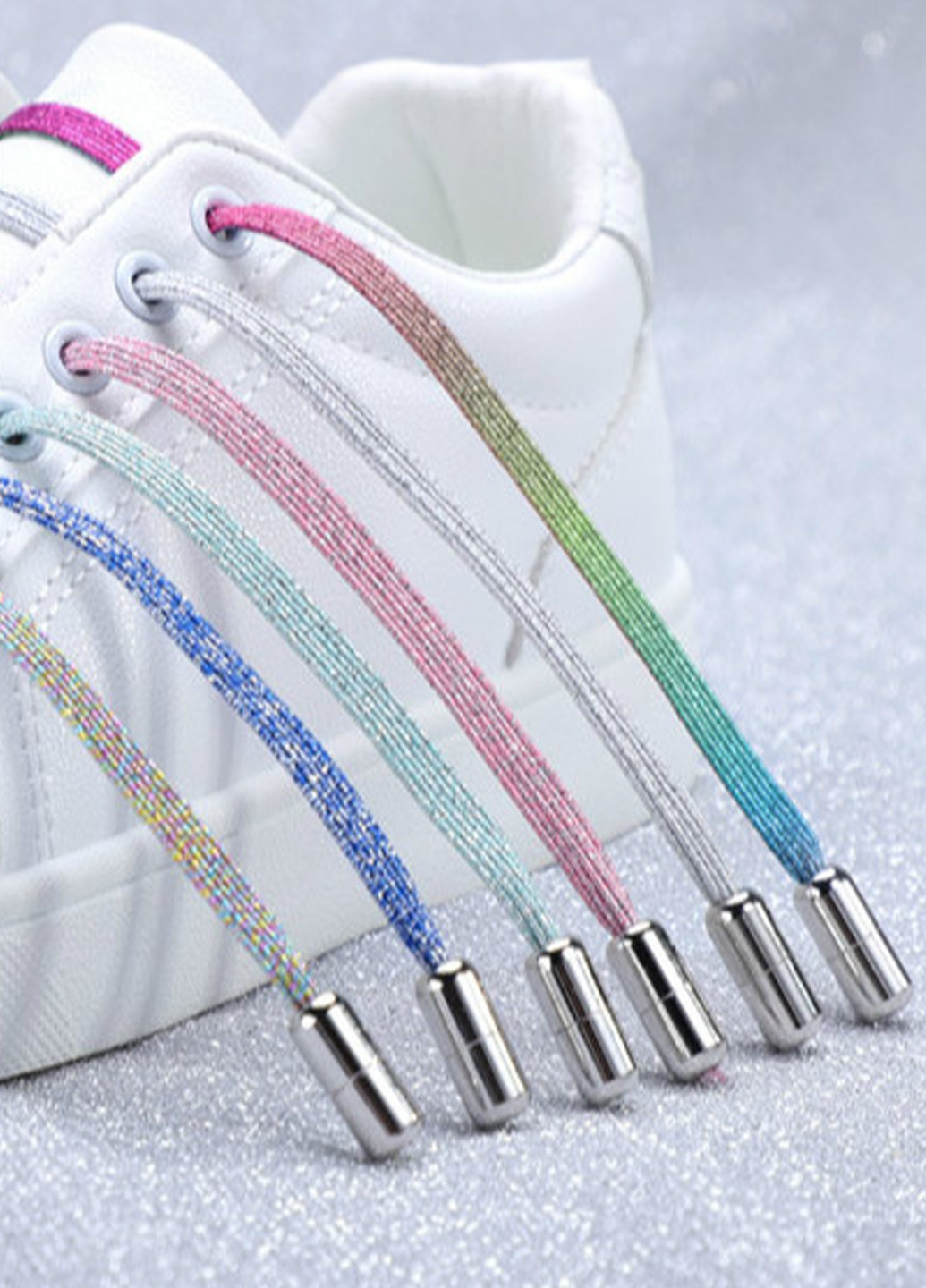 Кольорові еластичні шнурки з фіксатором закруткою, 100 см, колір №121 No Brand (254584251)