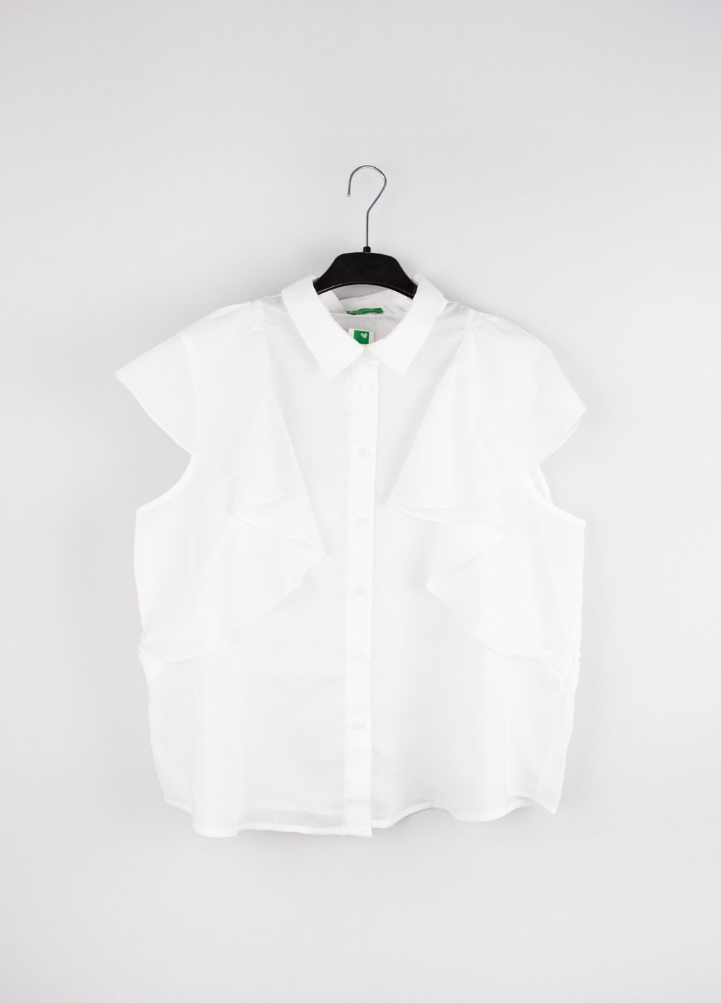 Белая рубашка однотонная United Colors of Benetton