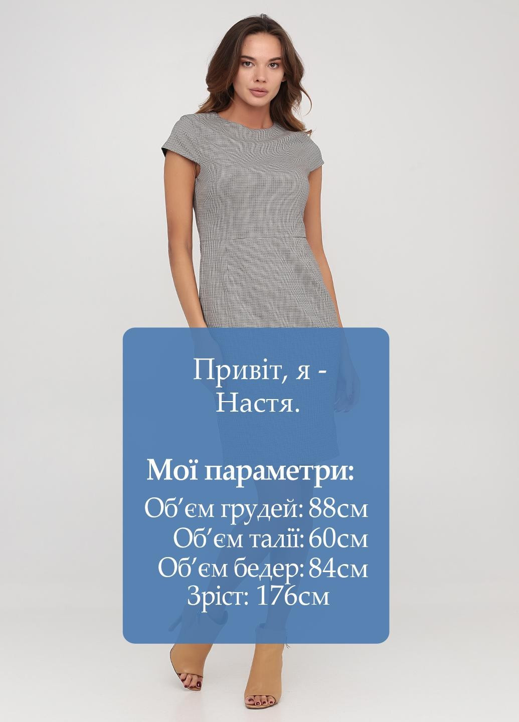 Черно-белое кэжуал платье H&M однотонное