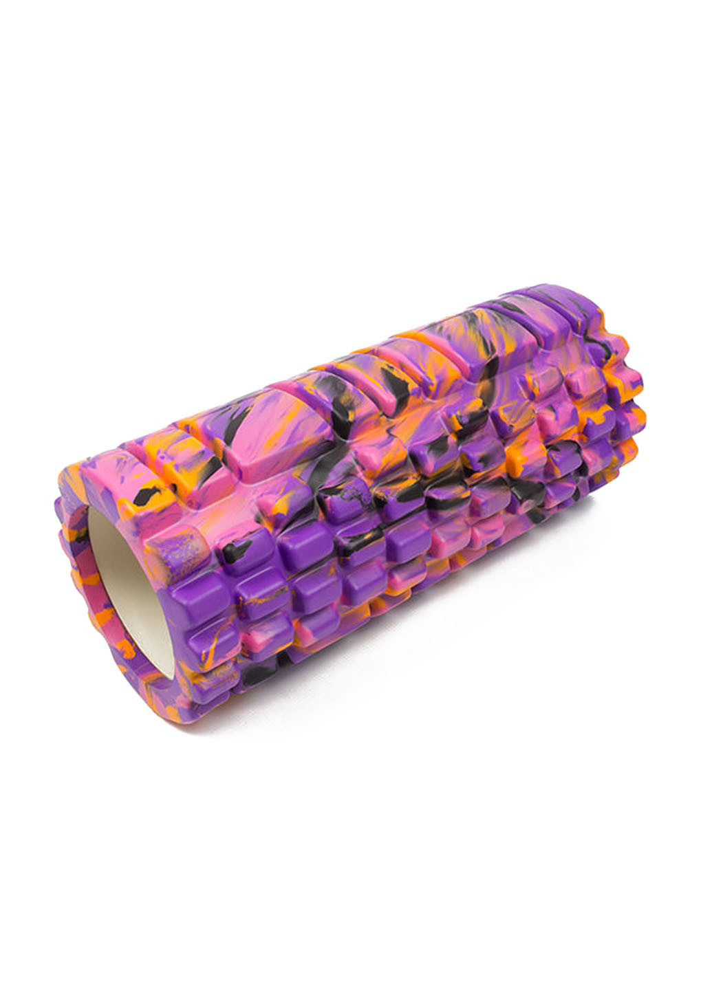 Масажний ролик Grid Roller v1.1 Multi 33 см фіолетовий для фітнесу та йоги (ролер, валик, циліндр) EasyFit (237657499)