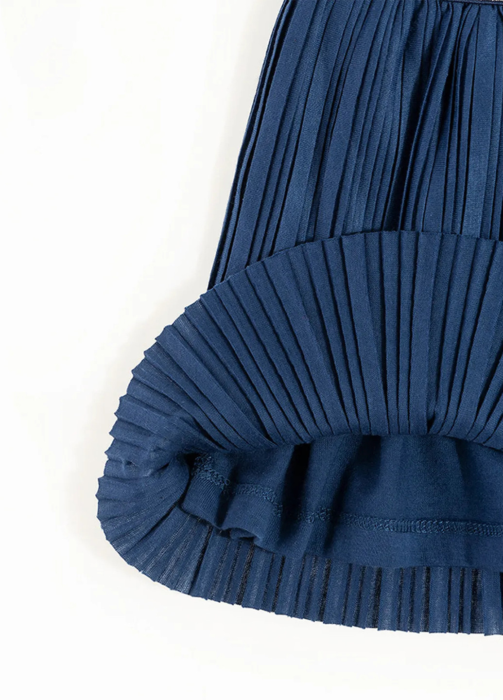 Темно-синяя кэжуал однотонная юбка Cool Club плиссе