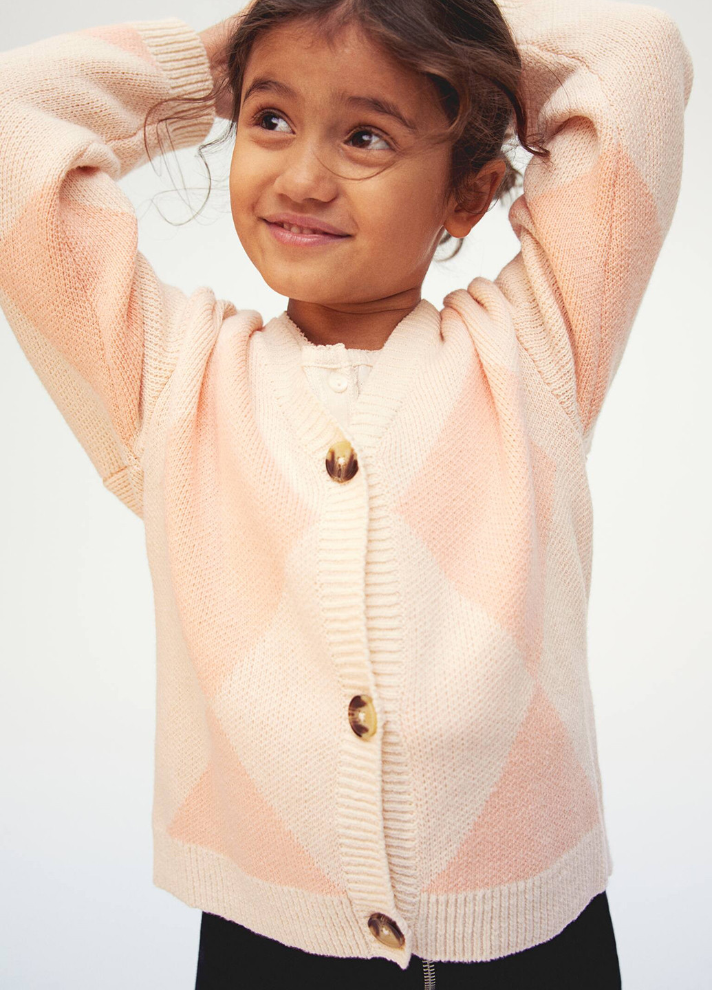 Персиковый демисезонный кардиган H&M