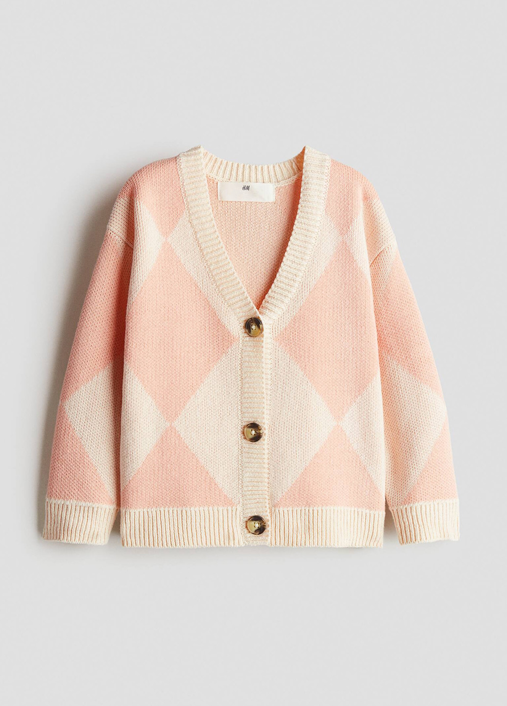 Персиковый демисезонный кардиган H&M