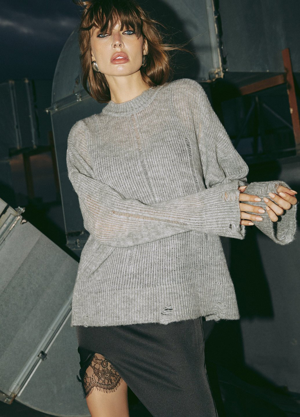 Сірий демісезонний джемпер джемпер Gepur