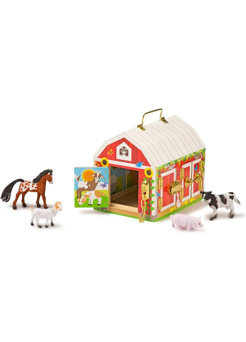 Развивающая игрушка Домик-сарай с задвижками и животными (MD2564) Melissa&Doug (254077002)
