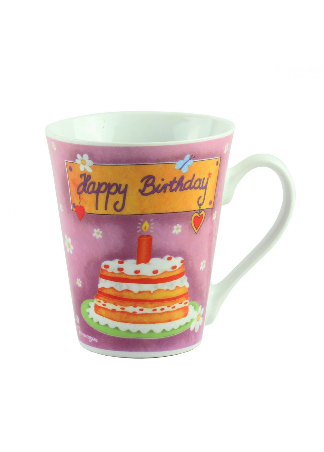 Кружка фарфор "Happy Birthday"; фиолетовая G.Wurm (210766949)