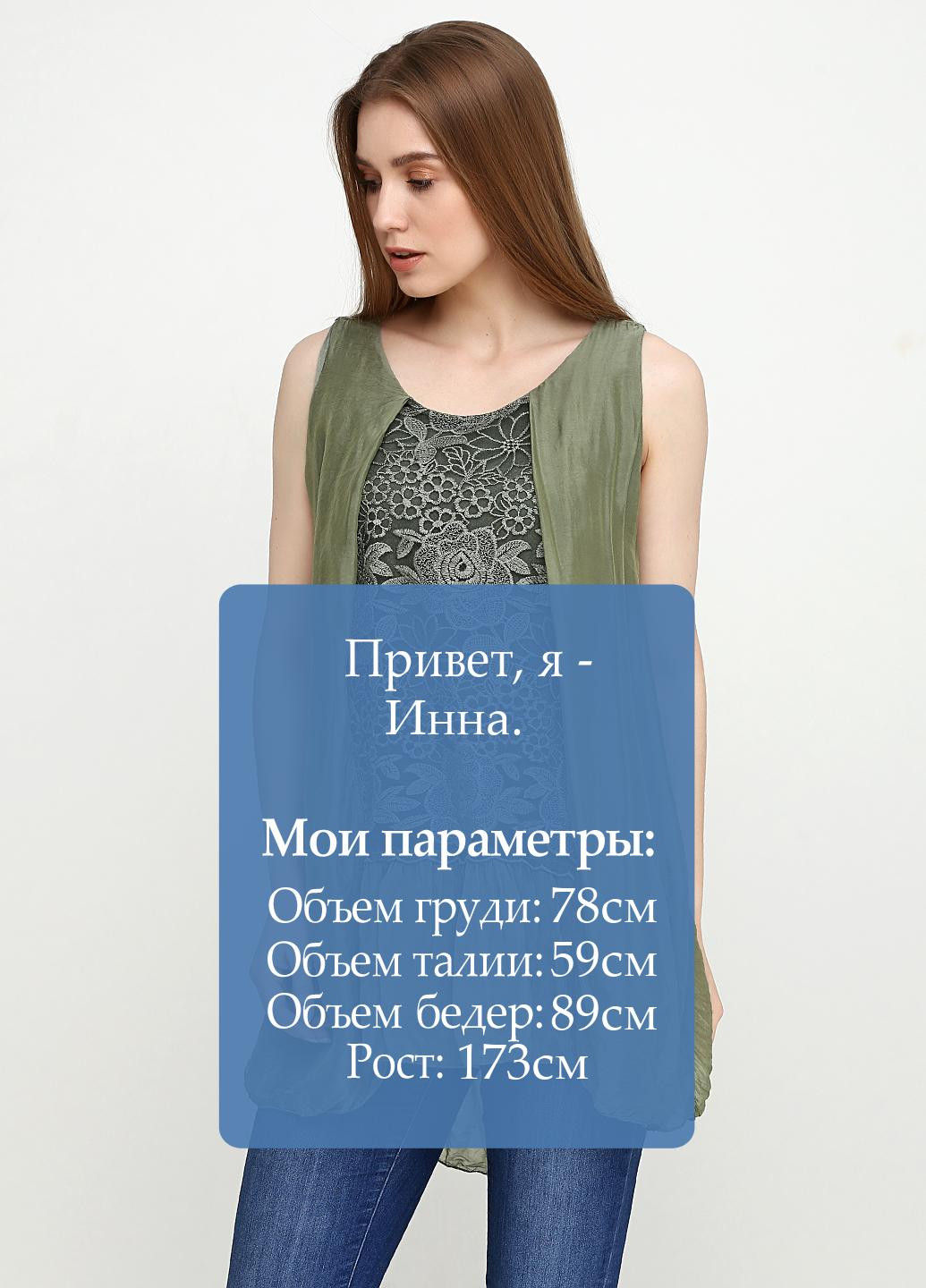 Оливковая (хаки) летняя блуза Fashion
