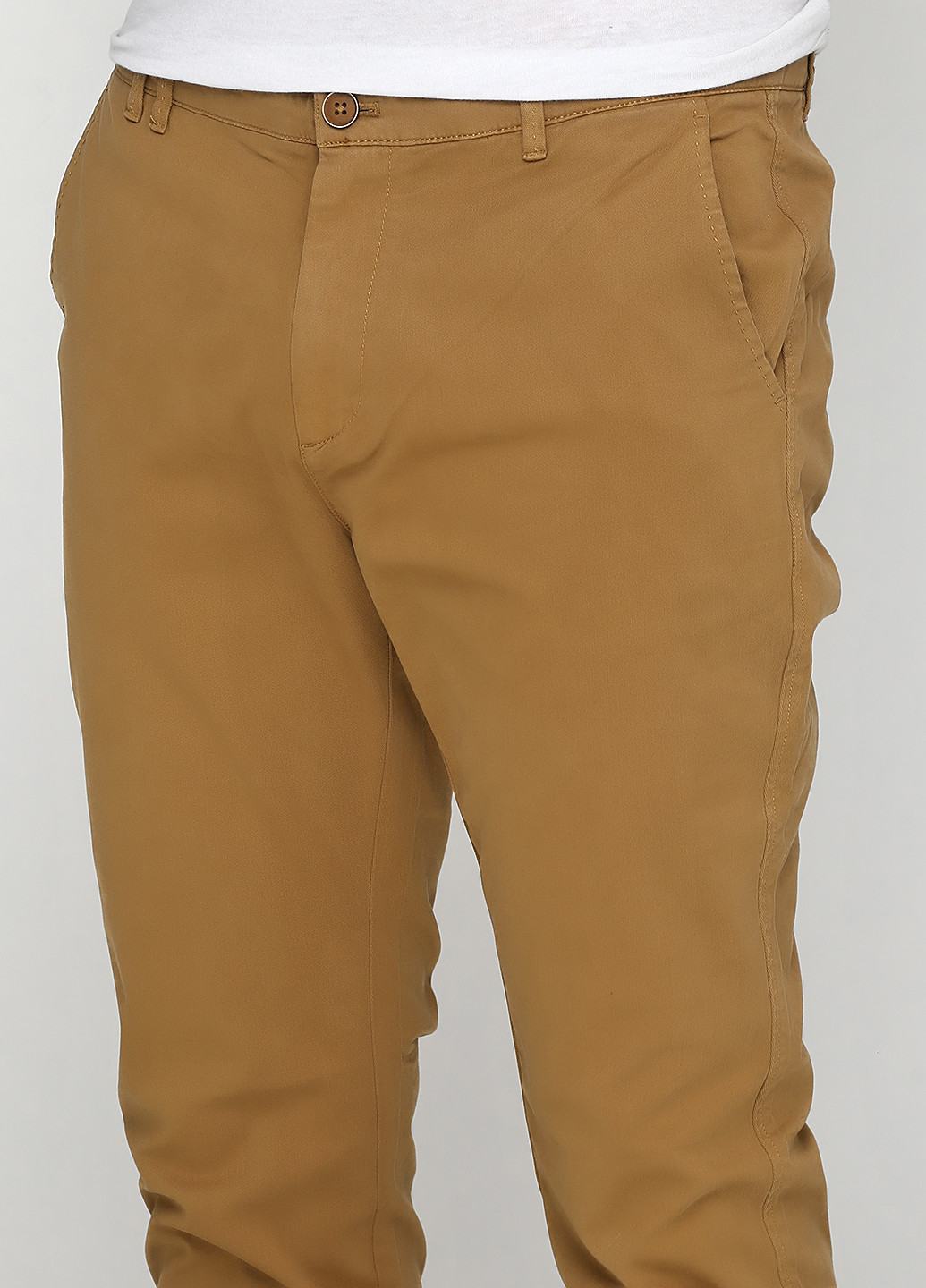Светло-коричневые демисезонные со средней талией джинсы Tallinder